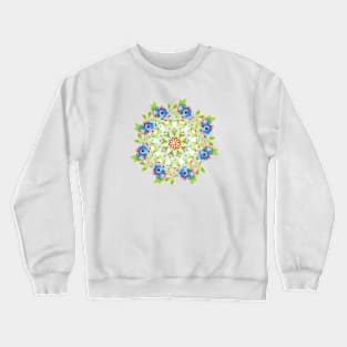 Maine Blueberry Gingham Mandala Crewneck Sweatshirt